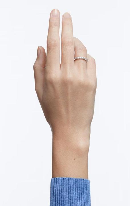 Actual product image Swarovski Matrix Vittore Ring Rundschliff Weiss Silberfarbenes Finish (58)