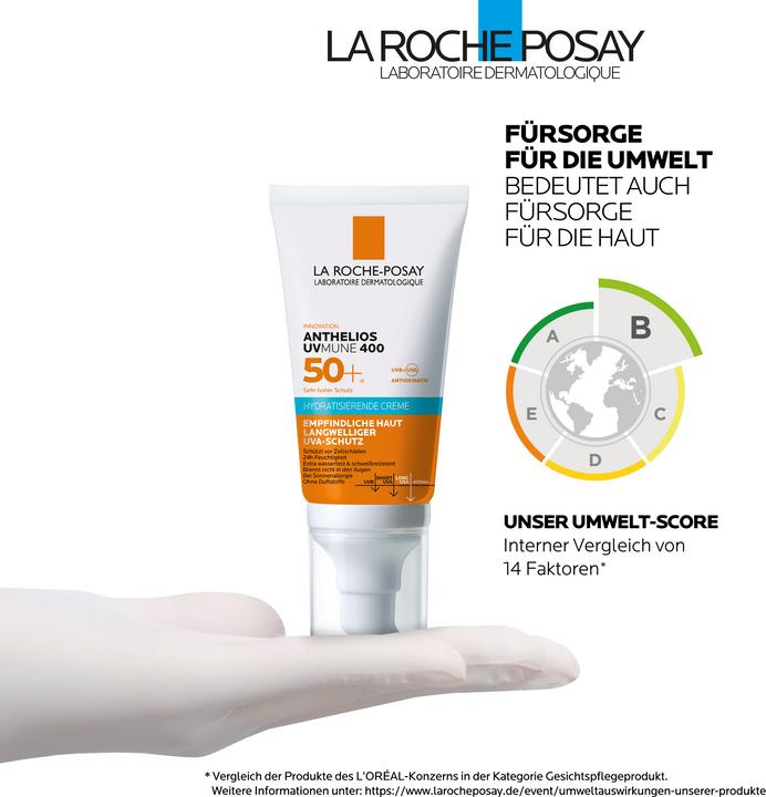 Image du produit La Roche Posay Anthelios Crème Hydratante 50+ (Crème solaire visage, SPF 50+, 50 ml, 80 g)