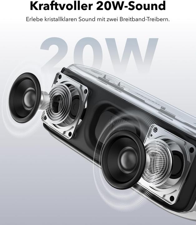 Actual product image Anker Tragbarer Bluetooth-Lautsprecher (16 h, Rechargeable battery operated)