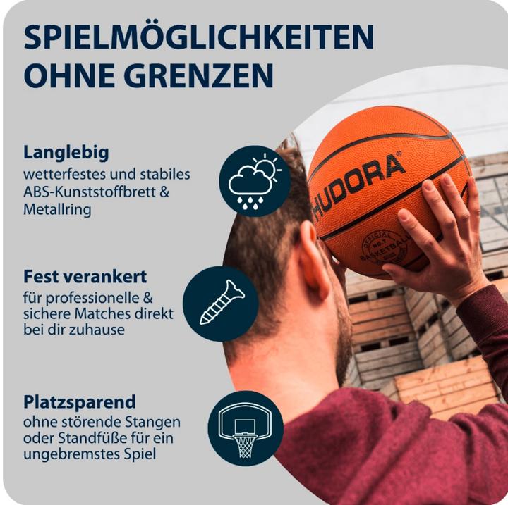 Actual product image Hudora Basketball hoop set indoor/outdoor
