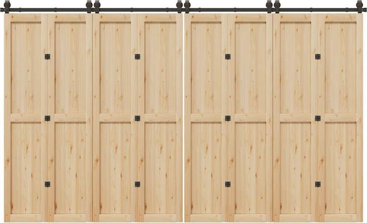Immagine prodotto VidaXL Set di ferramenta per porte scorrevoli 183 cm acciaio nero Set di ferramenta per porte scorrevoli