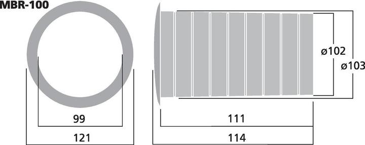 Produktbild Monacor Bassreflexrohr SV=77 cm2