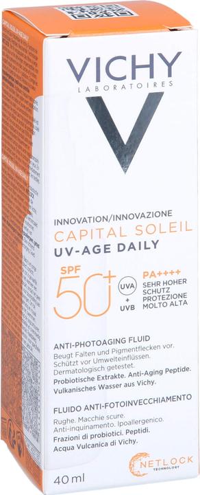 Actual product image Vichy Capital Soleil Fluid UV-AGE (Sun cream face, SPF 50+, 40 ml, 65 g)