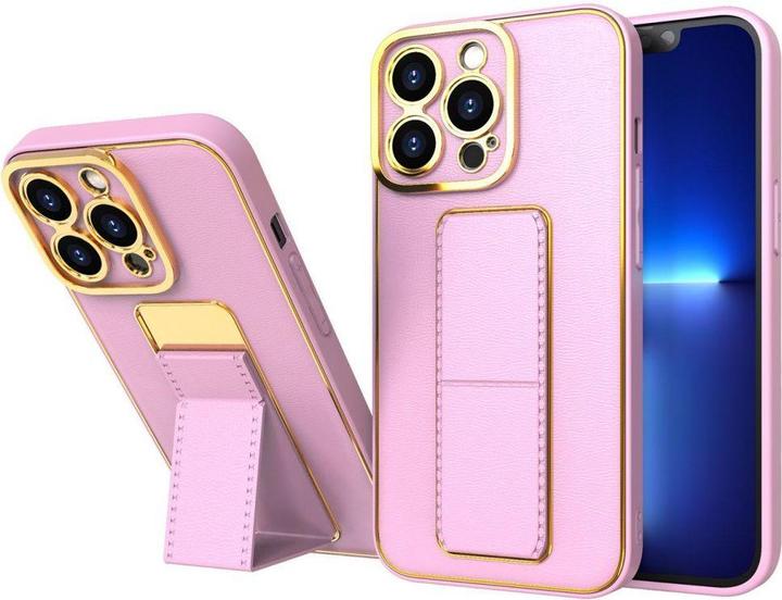 Actual product image Hurtel New Kickstand Case case for iPhone 12 with stand pink (Apple iPhone 12)