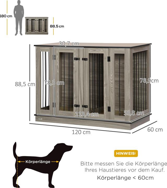 Image du produit PawHut Cage pour chiens (Niche pour chien)