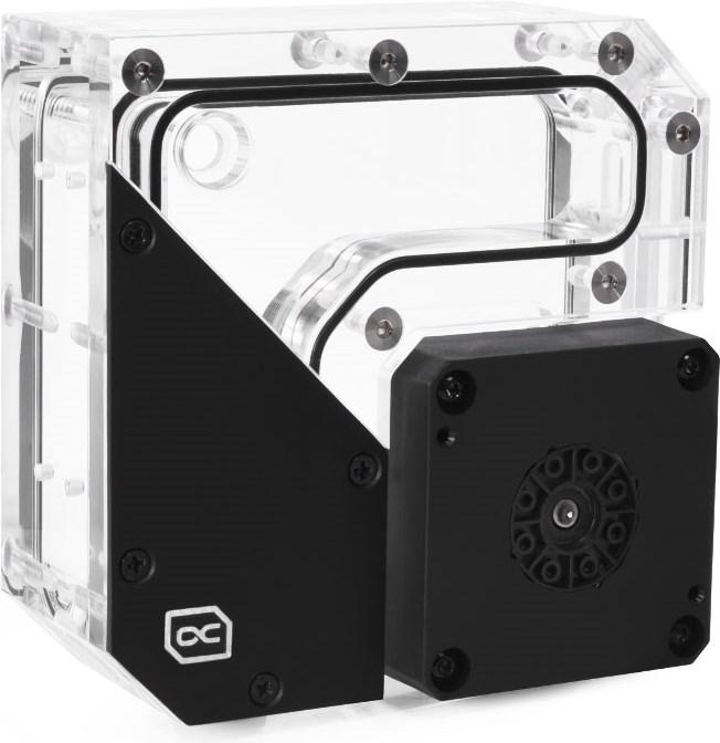 Actual product image Alphacool Rise Flat Reservoir DDC expansion tank with pump
