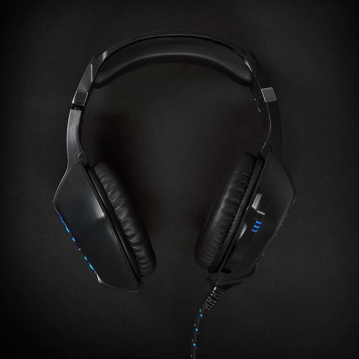Produktbild Nedis Gaming Headset | Über Ohr | Stereo | USB Type-A / 2x 3.5 mm | Klappbarer Mikrofon | 2.20 m | L (Kabelgebunden)