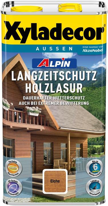 Actual product image Xyladecor Alpine long-term protection wood stain oak (Oak, 5 l)