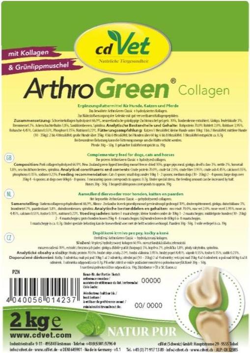 Image du produit cdVet ArthroGreen Collagène (Adulte, Senior, 1 pcs, 300 g)