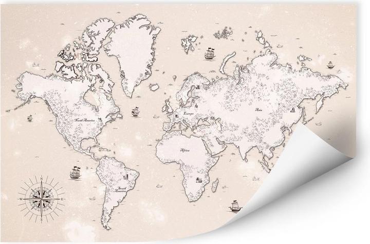 Image du produit Trenddeko Carte du monde - Du temps passé (100 x 70 cm)