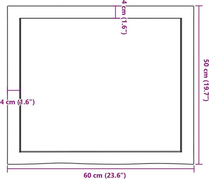Actual product image VidaXL Gianna (60 x 4 x 50 cm)