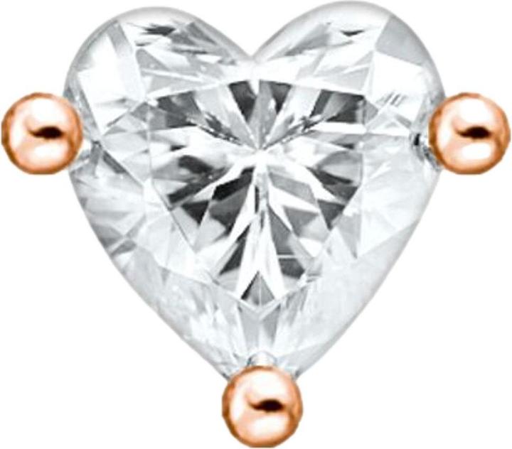 Actual product image Thomas Sabo Single stud earrings heart rose gold (750 rose gold plating, 925 sterling silver)