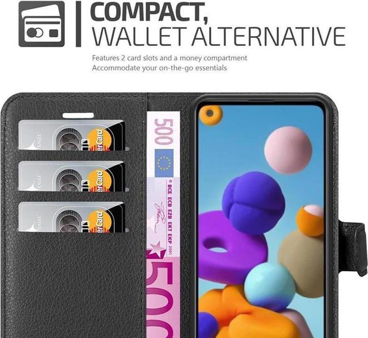 Actual product image Cadorabo Book with stand function cover (Samsung Galaxy A21)