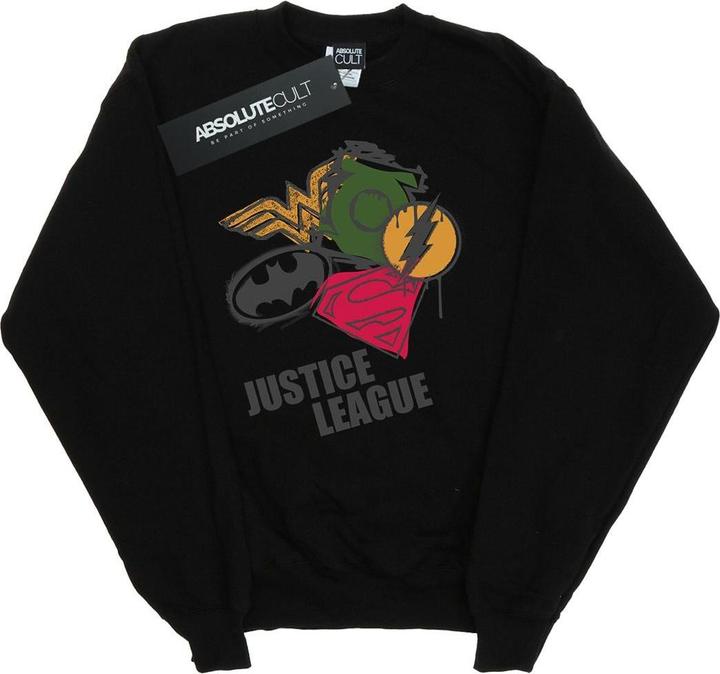 Justice League Spray Logos Sweatshirt Mädchen