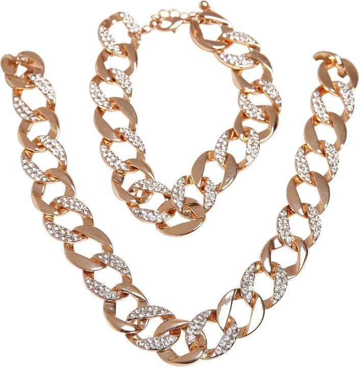 Image du produit Urban Classics Basic Diamond Necklace And Bracelet Set (100% zinc)