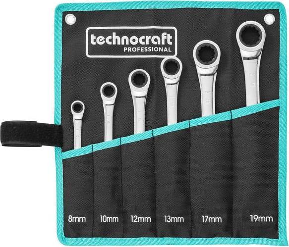 Actual product image technocraft Jeu de 6 clés mixtes à cliquet