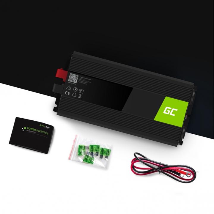 Produktbild GreenCell INV24 - Universal - Auto - 24 V - 1500 W - 230 V - DC-to-AC