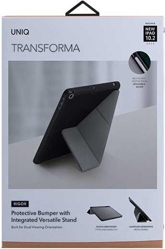 Produktbild Uniq Tablethülle etui Transforma Rigor iPad 10.2" (2019) schwarz/ebenholzschwarz (iPad Pro 10.5)