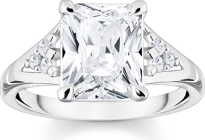 Image du produit Thomas Sabo Bague pierre blanche argent (50, Argent 925)