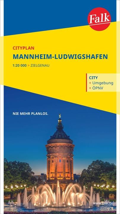 Actual product image Falk City Map Mannheim-Ludwigshafen 1:22,500