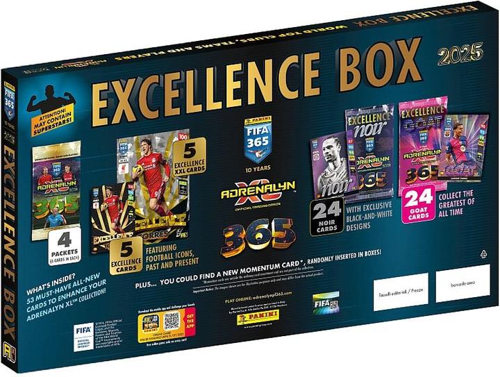 Panini FIFA 365 - Scatola AdrenXL 2025 Excellence (Inglese, Pacchetto Booster)
