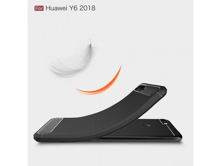 Actual product image Screenguard Huawei Y6 2018 Cover Carbon Brushed Soft TPU (Huawei Y6 (2018))