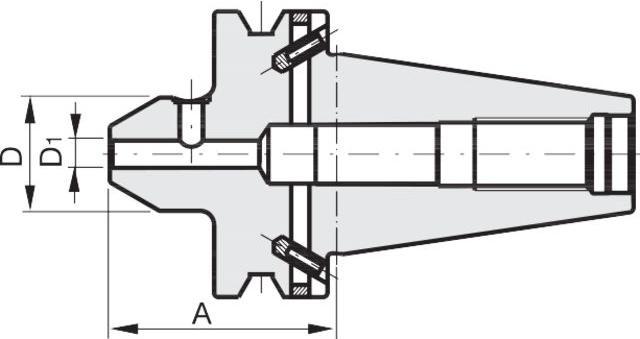 Actual product image Eroglu Surface chuck form ADB with cooling channel BT 40 short