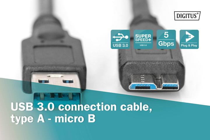 Actual product image Digitus USB A – USB micro B (1 m, USB 3.0)