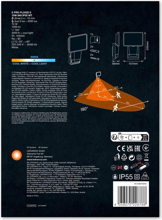 Immagine prodotto Ledvance Endura Pro Flood Sensor (1500 lm, IP55)