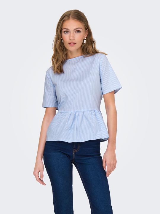 Produktbild JdY Locker geschnitten Hemdkragen Voluminöser Armschnitt Top Top mit Schösschen (XL)