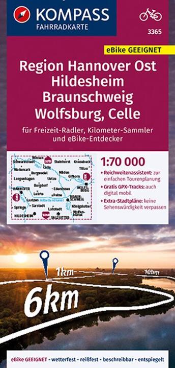 Produktbild KOMPASS Fahrradkarte Region Hannover Os