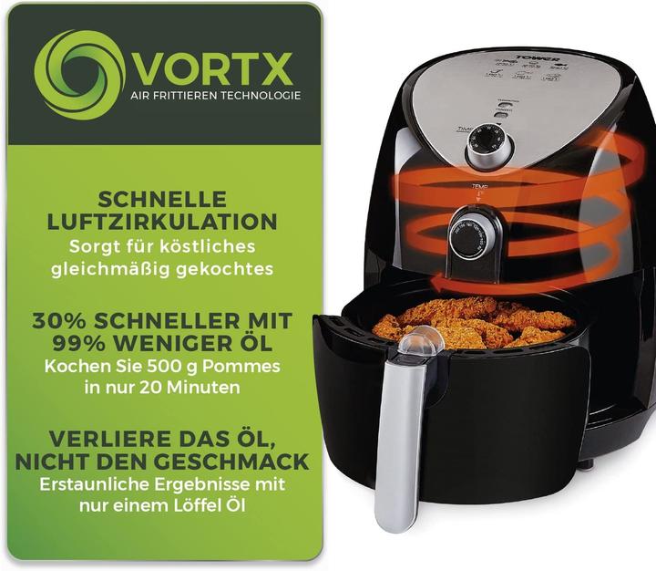 Actual product image TOWER T17021 Hot Air Deep Fryer