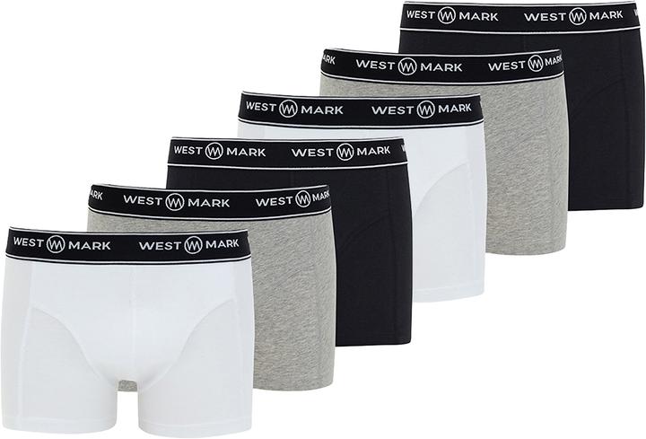 Grey Melange, Black, White