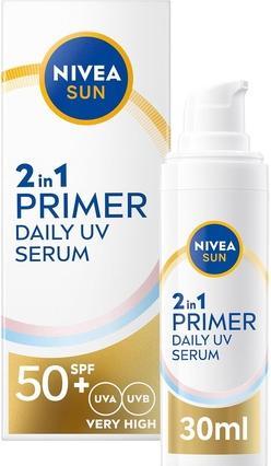 Actual product image NIVEA 2in1 Primer UV serum SPF50 (Suntan cream, SPF 50+, 30 ml)