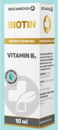 Image du produit Biocannovea Biotin Vitamin B7 (1 pièce(s), Gouttes, 52 g)