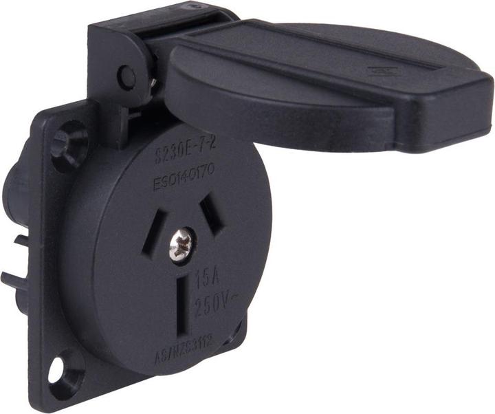 PCE 1037-0s Presa Schuko australiana nera 15A