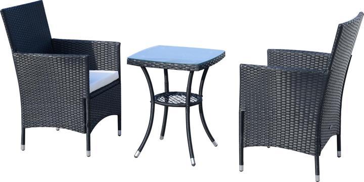 Immagine prodotto Outsunny Gruppo di sedute in rattan come set da 3 pezzi