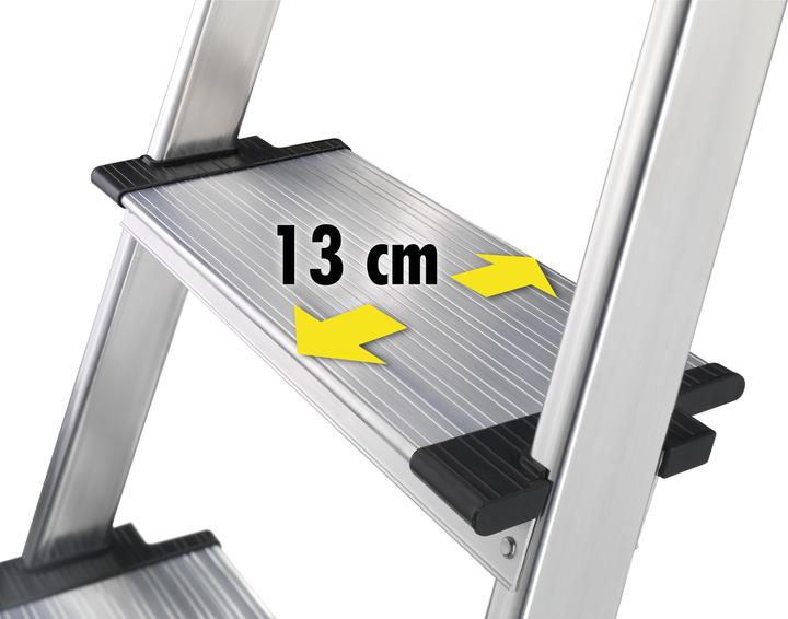 Actual product image Hailo L80 ComfortLine, aluminium safety stepladder, 6 steps (Stepladder, 116 cm)