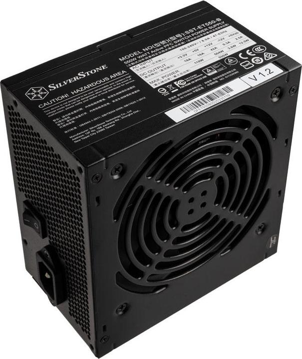 Actual product image Silverstone SST-ET550-B v1.2 ATX Power Supply 80 PLUS Bronze - 550 Watt (550 W)