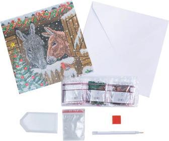 Immagine prodotto Craft Buddy Asini d'inverno, carta 18x18cm Crystal Art