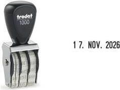 Produktbild Trodat Datumsstempel Classic 1000 Abmessung der Stempelfläche: 20 x 3 mm ( Ausführung der Drucktexte: Mo...