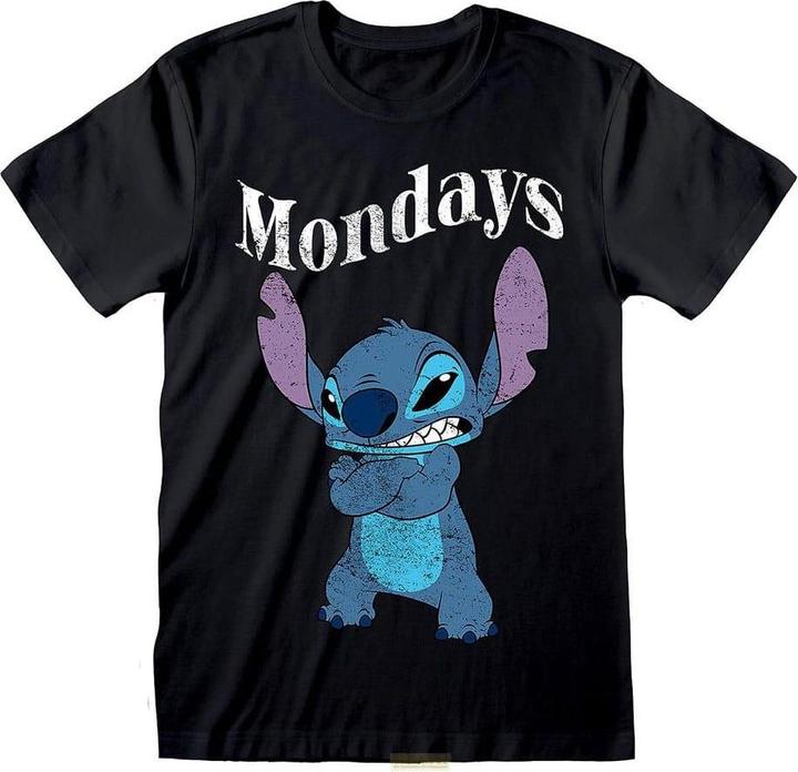 Heroes Inc Lilo & Stitch T-Shirt Stitch Mondays Black Grösse S (S)