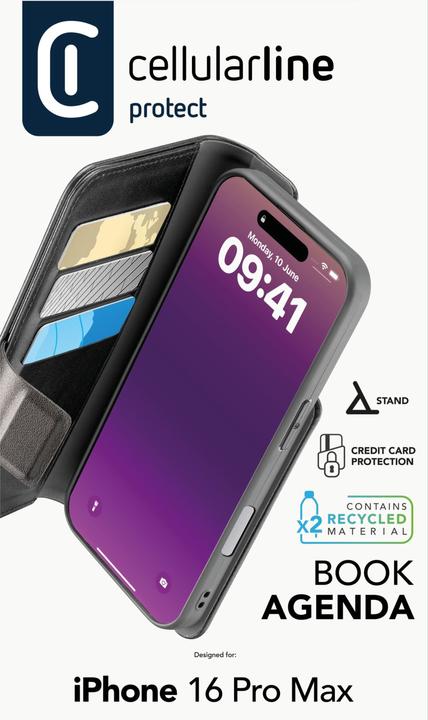 Actual product image Cellularline Book Agenda 2 (Apple iPhone 16 Pro Max)