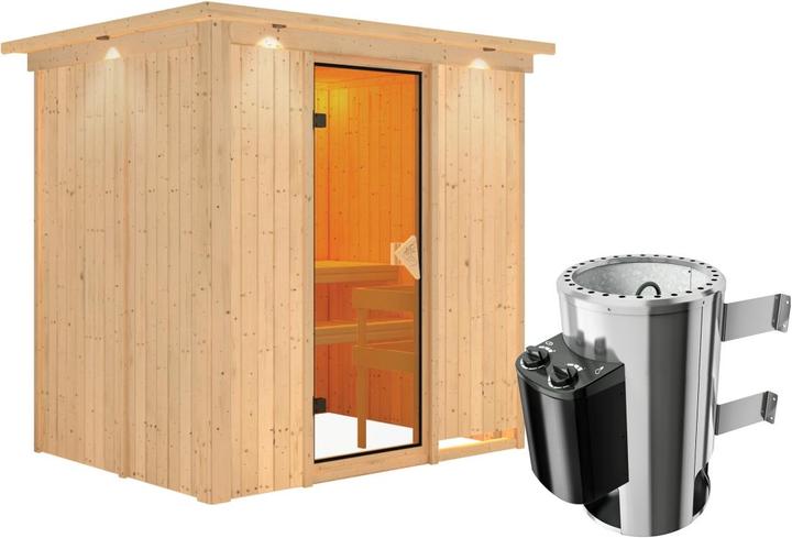 Produktbild Karibu Fanja mit Dachkranz (Plug & Play 3,6 KW interne Steuerung)