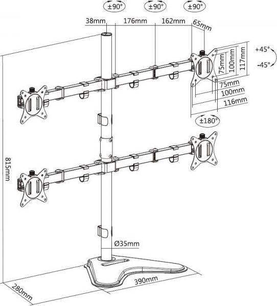Actual product image equip Table mount (Table, 32.01")