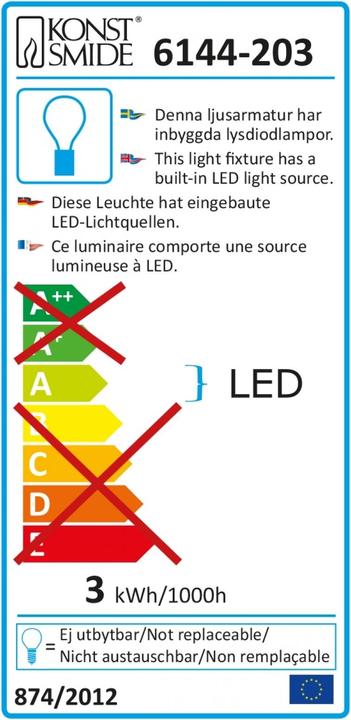 Energie-Label Konstsmide Vögel