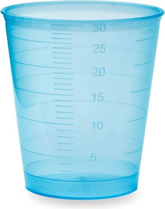 Produktbild Gribi Medikamentenbecher blau (30ml x 75 Stk)