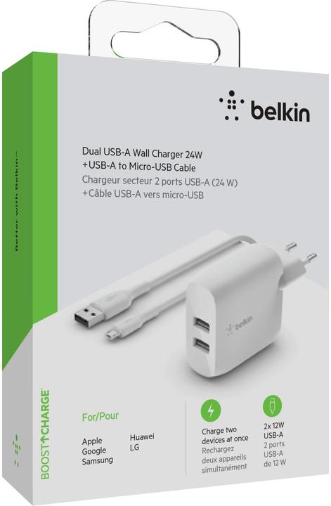 Immagine prodotto Belkin Caricatore doppio USB-A, 24W incl. cavo micro USB 1 (12 W)