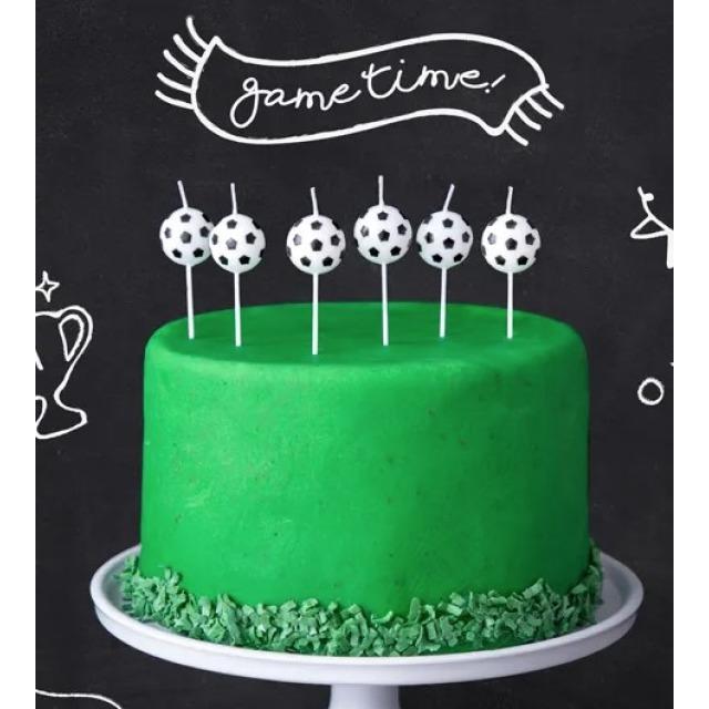 Image du produit Partydeco Bougies d'anniversaire Football (6 x)