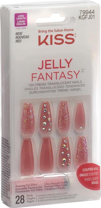Actual product image KISS Jelly Fantasy Nails - Be Jelly (Artificial nails, Rose)